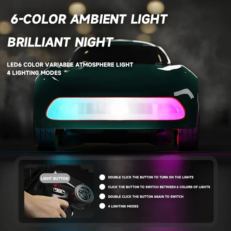 Mini Desktop Drift Car Q197 RC Vehicle &ndash; Colorful Lights