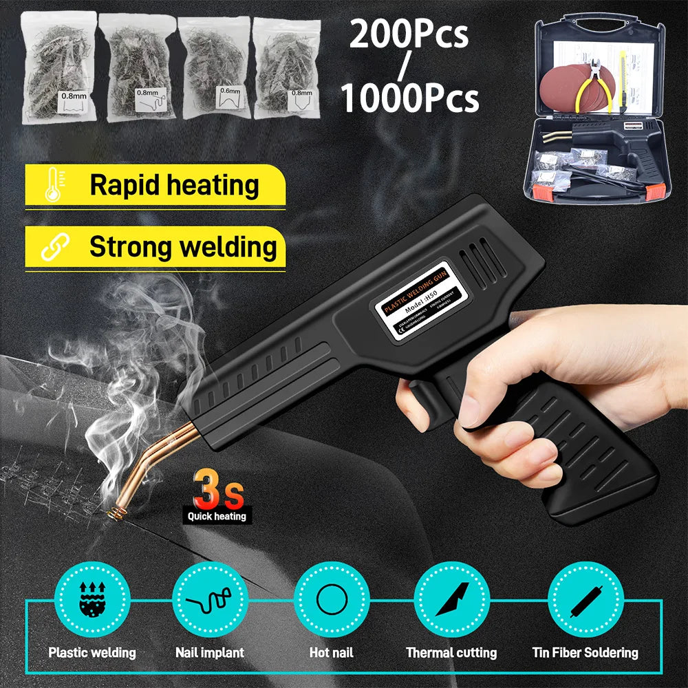 50W Plastic Welder Hot Stapler Kit for Easy Home DIY Car Bumper Repair