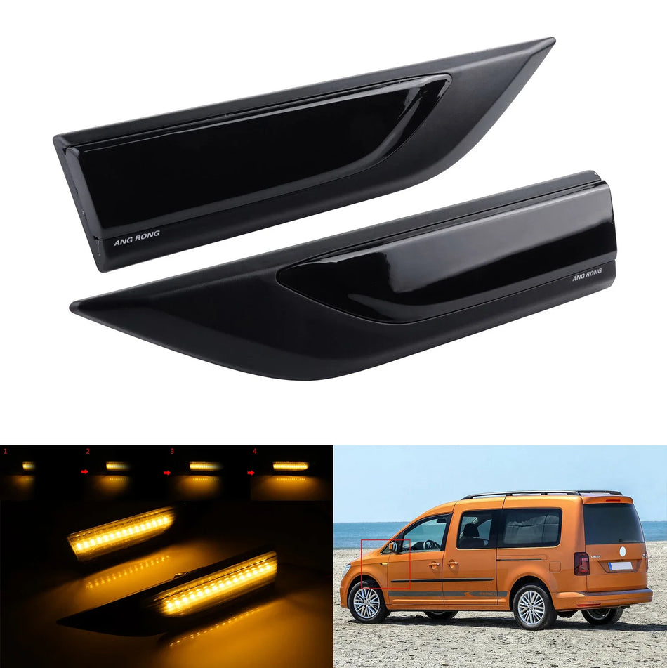 VW Caddy MK IV Dynamické LED boční opakovačové světlo s černým kouřovým sklem