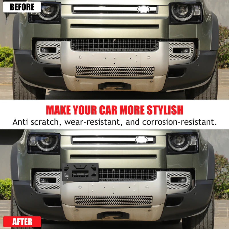 Алюминиевый сплав передний бампер держатель номерного знака для Defender