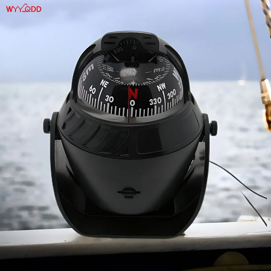 Light For Compass Boat Compass Dash Mount,Marine Compass Dashboard with Light Pivoting ...