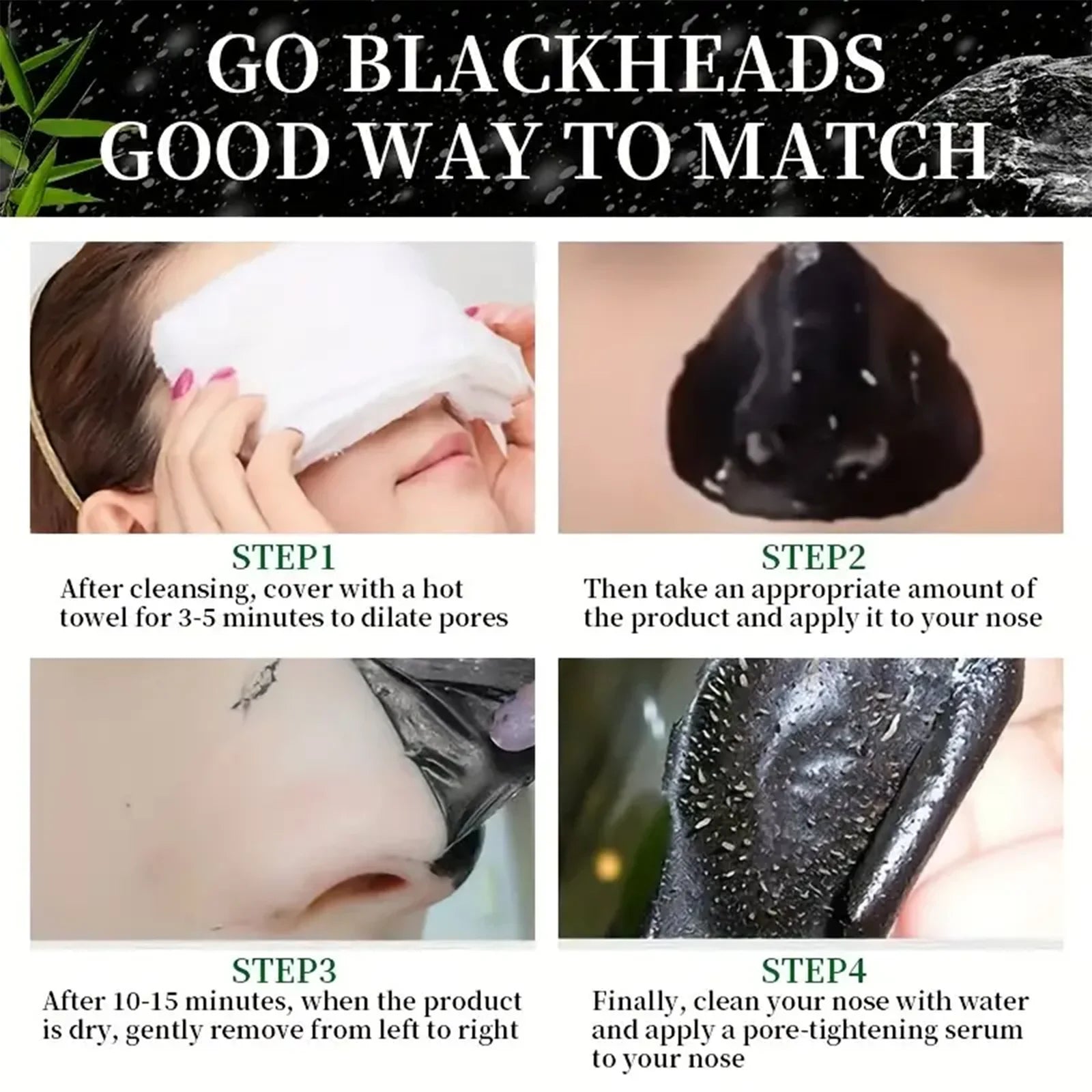 Bamboo Charcoal Cleansing Mask &ndash; Deep Cleansing and Blackhead Removal