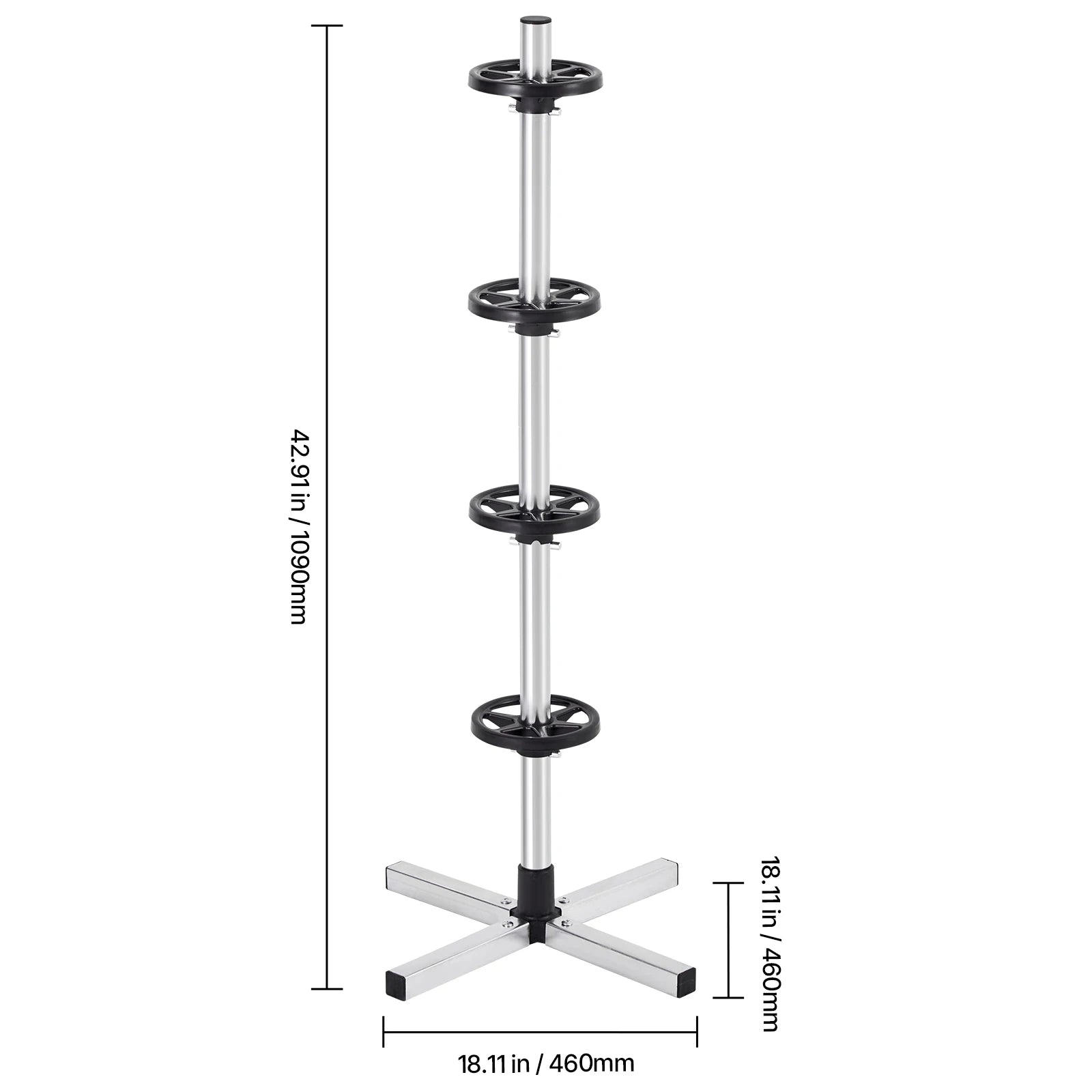 SucceBuy Tire Rack With Wheels &ndash; Heavy Duty Steel Stand No Wheels / spain