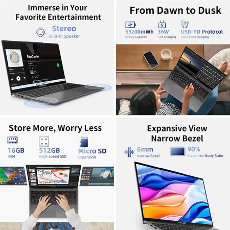 Teclast F17 Plus 17.3 Inch Laptop Intel N150 16GB 512GB SSD