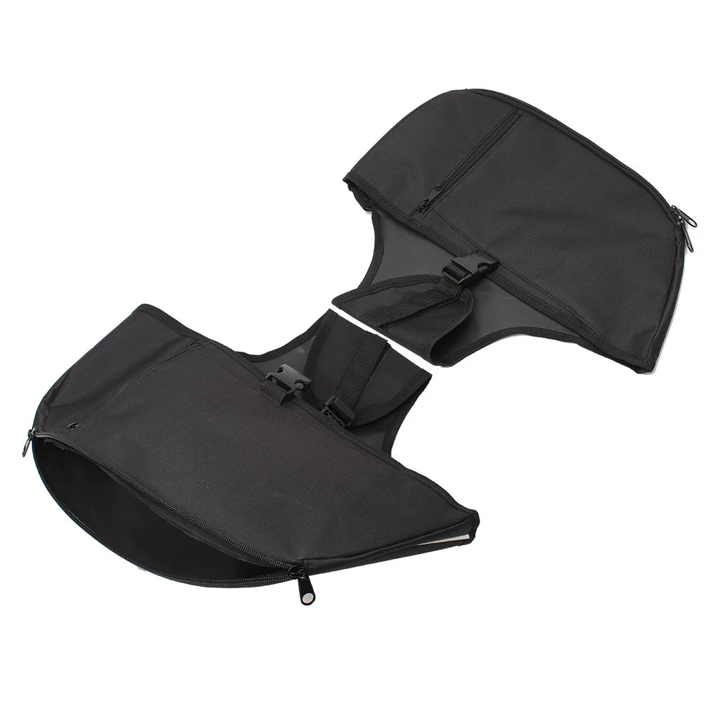 Motorcycle Black Soft Lowers Chaps &ndash; Engine Guard Cover and Leg Warmer for Harley Electra Glide