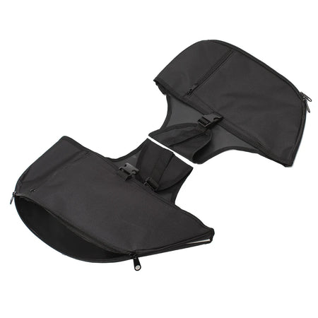 Motorcycle Black Soft Lowers Chaps &ndash; Engine Guard Cover and Leg Warmer for Harley Electra Glide