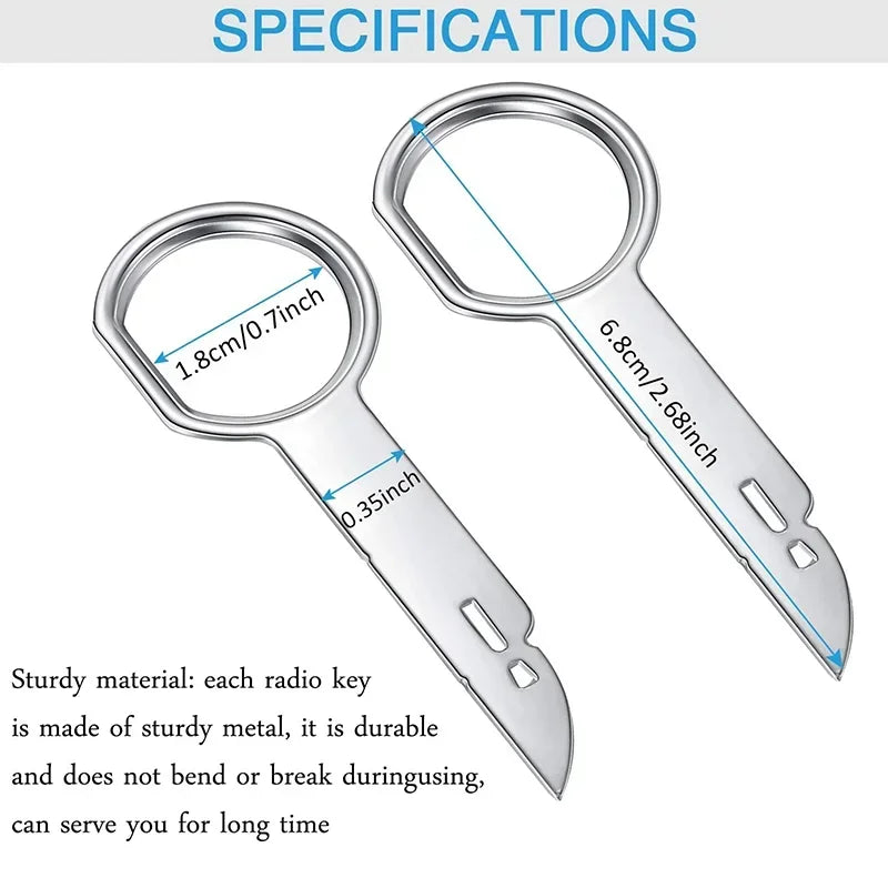 4PCS Car Radio Removal Tool - Easy Stereo Release &amp; Install