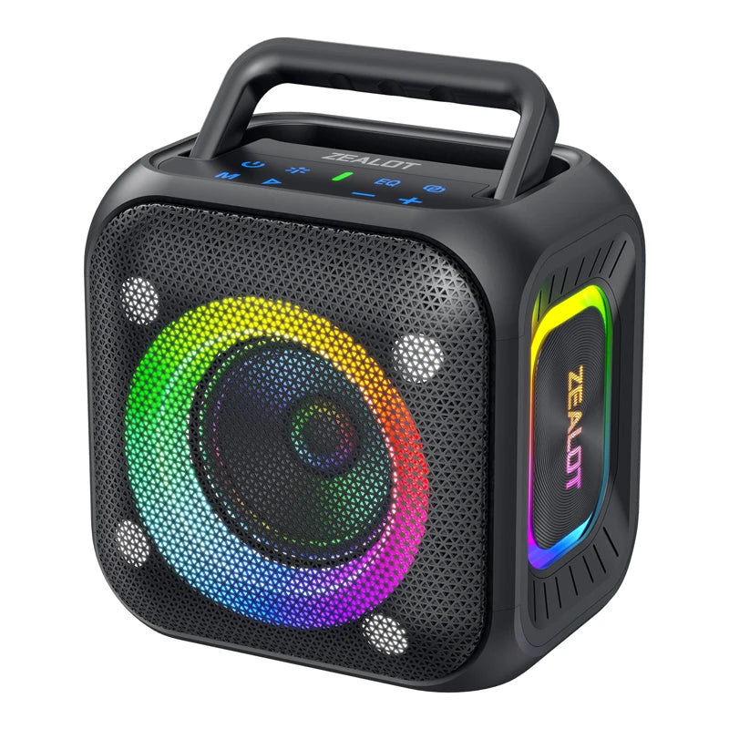 ZEALOT-PT01 Portable Bluetooth Speaker &ndash; IPX6 Waterproof black