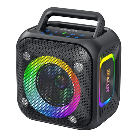 ZEALOT-PT01 Portable Bluetooth Speaker &ndash; IPX6 Waterproof black