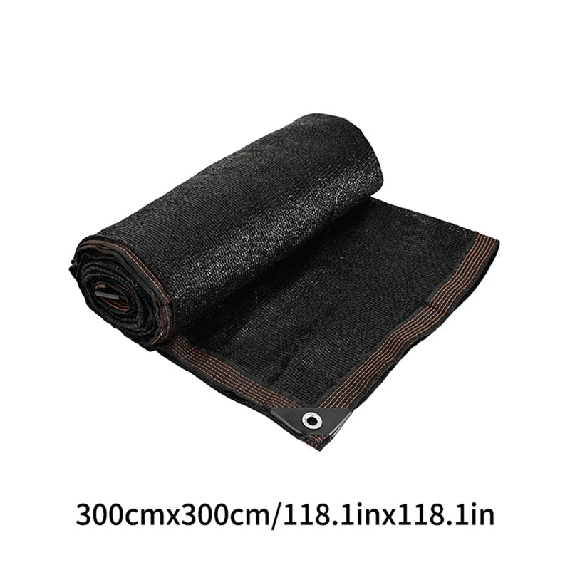 Durable Black Outdoor Anti-UV Shade Net for Versatile Sun Protection 3x3M