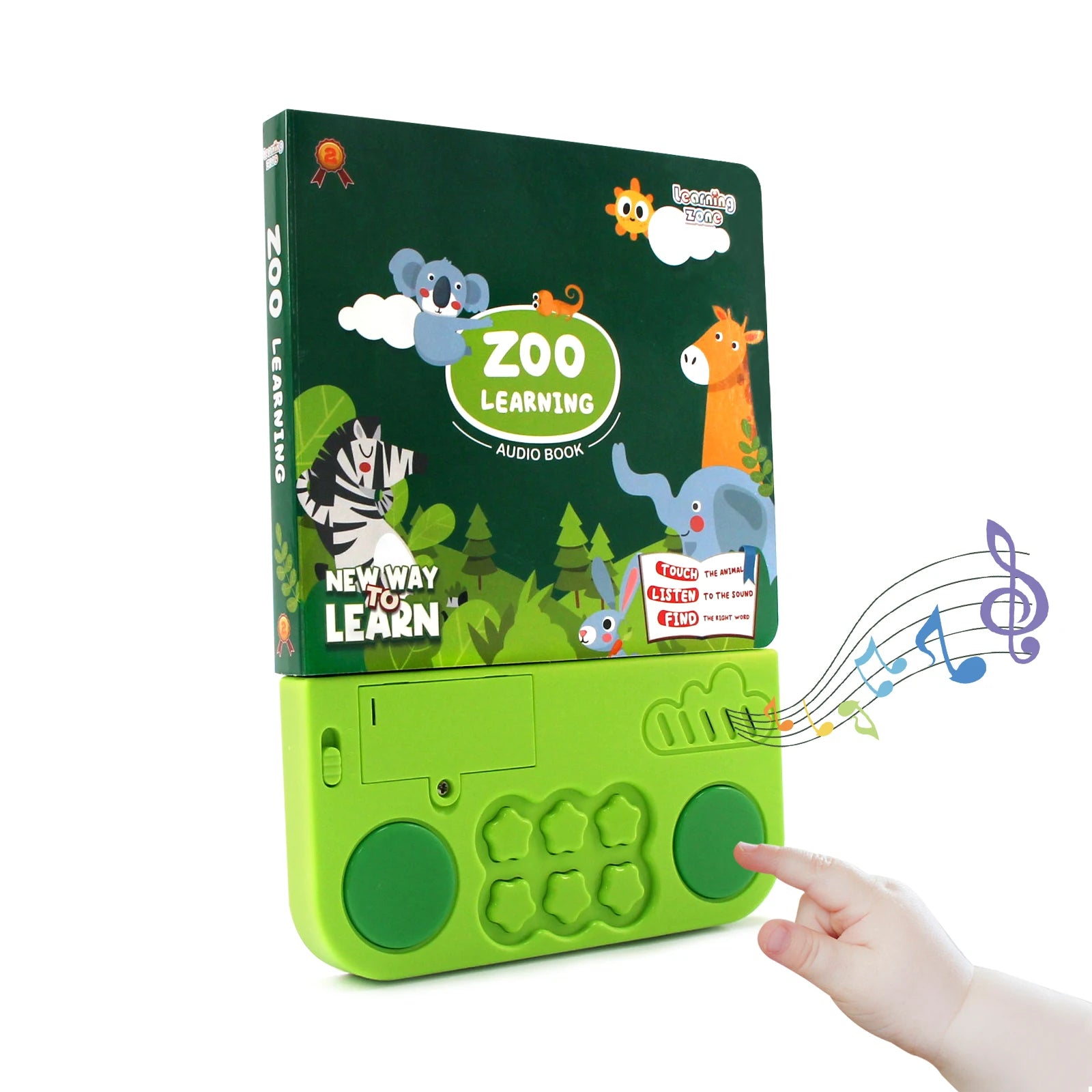 CoolPlay Kids Electronic Audio Books &ndash; Interactive Learning with Melody and Lights Animals