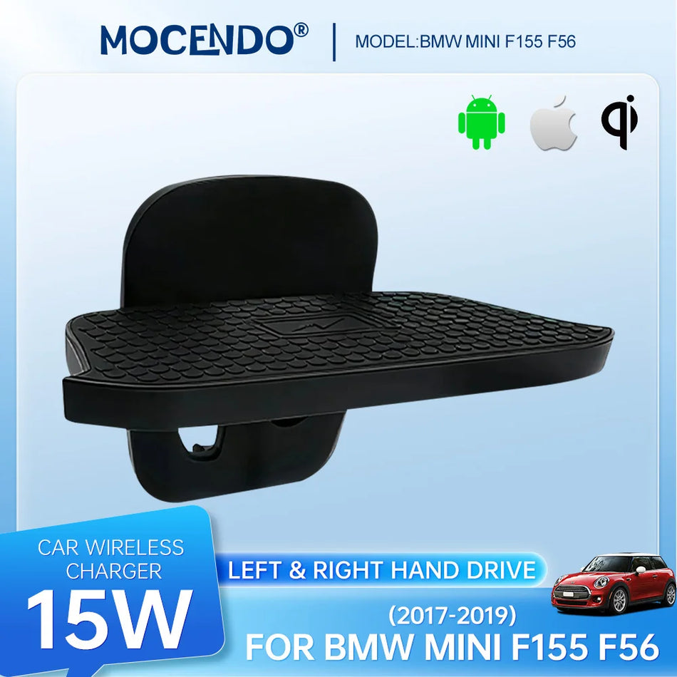 Chargeur sans fil Qi pour BMW MINI F55 F56 F57 tapis de charge rapide 15W