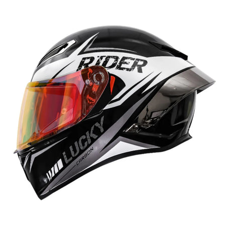 LVCOOL Vintage Dual Visor Full Face Motorcycle Helmet - DOT Certified Safety Gear
