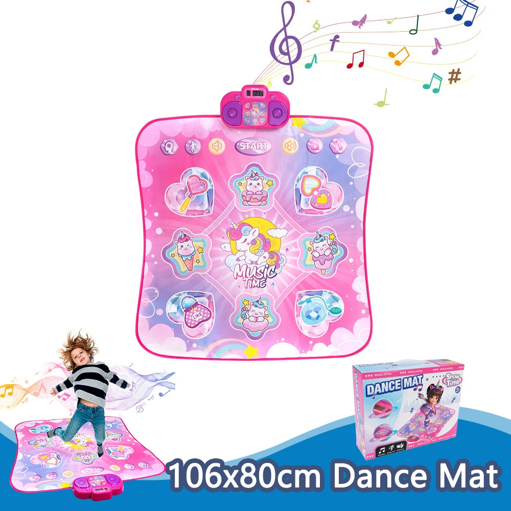 Dancing Blanket 106x80CM &ndash; Interactive Educational Dance Mat for Kids Single Pink box