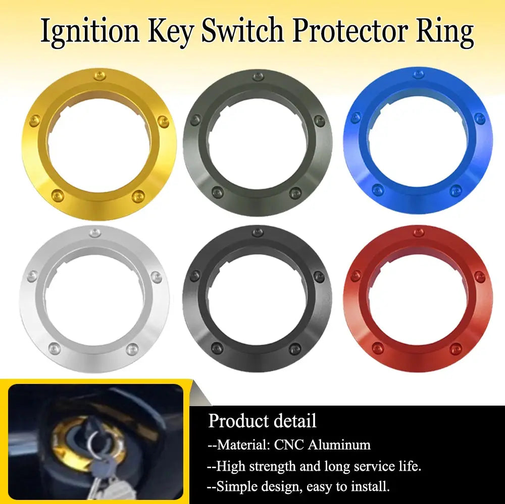 CNC Aluminum Motorcycle Lgnition Switch Cover Ring For Yamaha TMAX530 T-MAX 530 2013 2014 2015 Decorative Ring Key Accessories by InterCyprus Trading Ltd