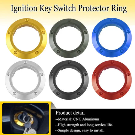 CNC Aluminum Motorcycle Lgnition Switch Cover Ring For Yamaha TMAX530 T-MAX 530 2013 2014 2015 Decorative Ring Key Accessories by InterCyprus Trading Ltd