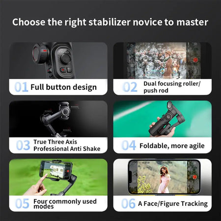 AOCHUAN Smart XE Gimbal Stabilizer &ndash; 3-Axis Foldable Design
