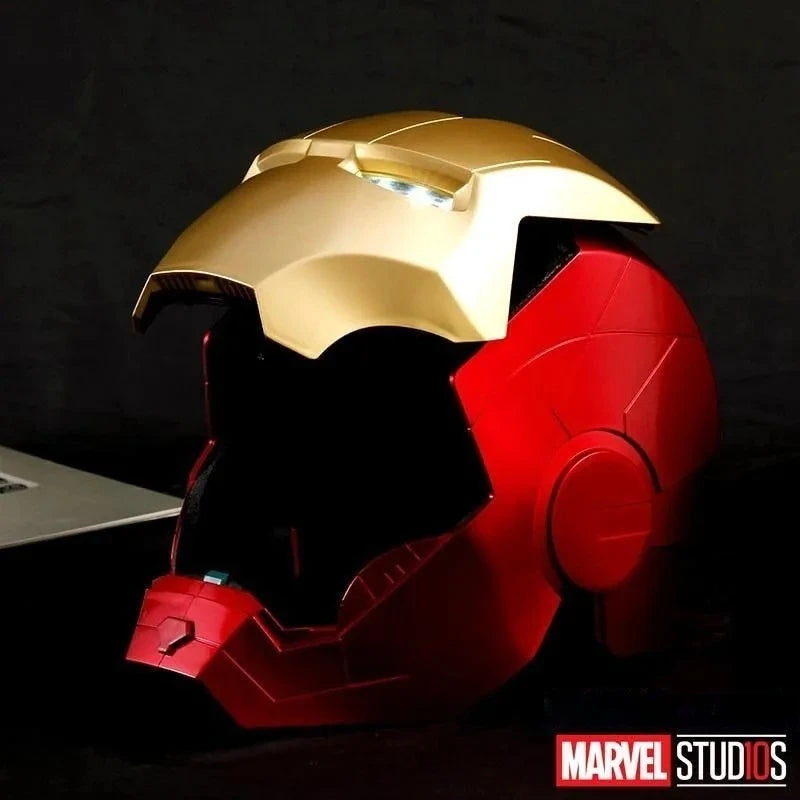 iron man helmet auto open Iron Man helmet MK Jarvis wearable automatic opening and closing hood, deformable luminous hood, mechanical arm toy – InterCyprus Trading Ltd