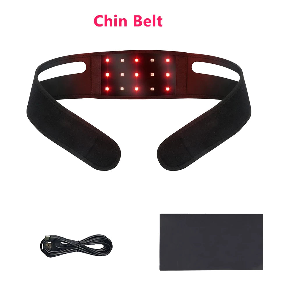 Red Infrared LED Light Belly Slimming Pad &ndash; Fat Burning Chin Belt With Box