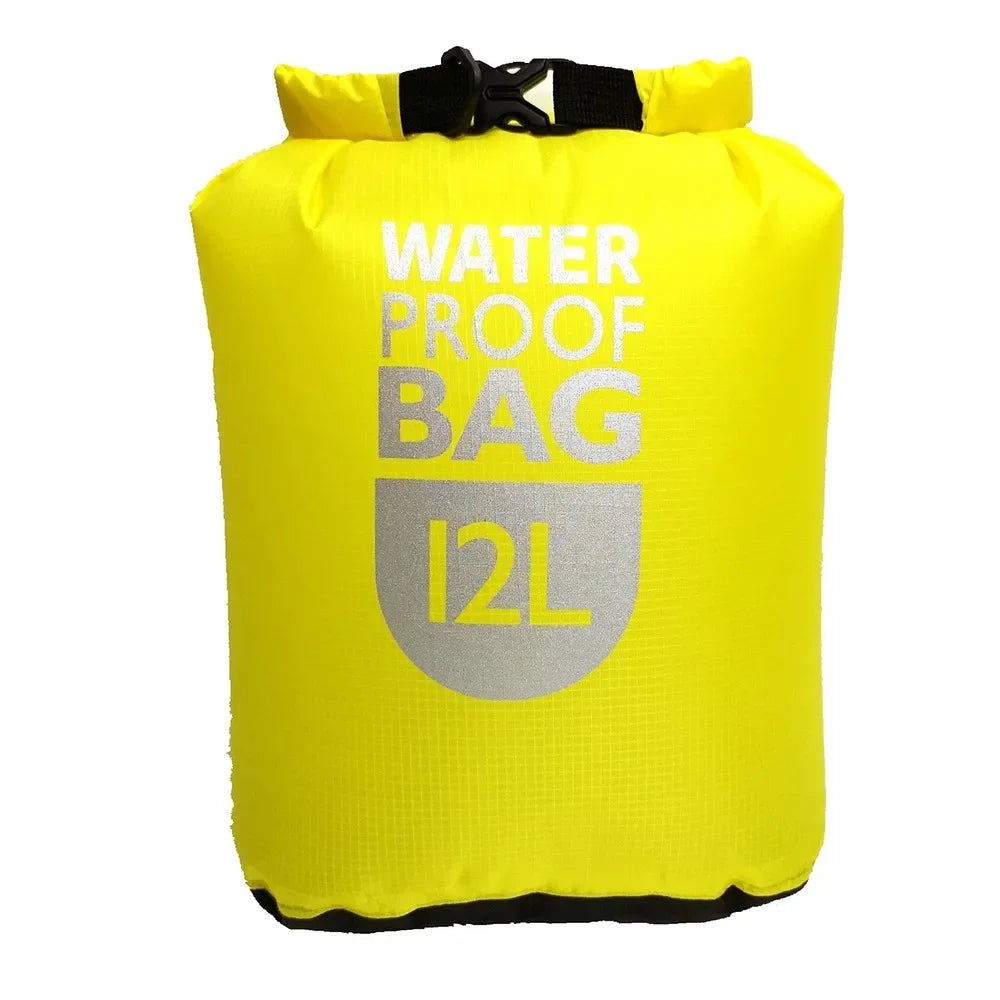 Waterproof Dry Sack Bag for Outdoor Adventures - 6L &amp; 12L Options Yellow12L / CN (Origin)