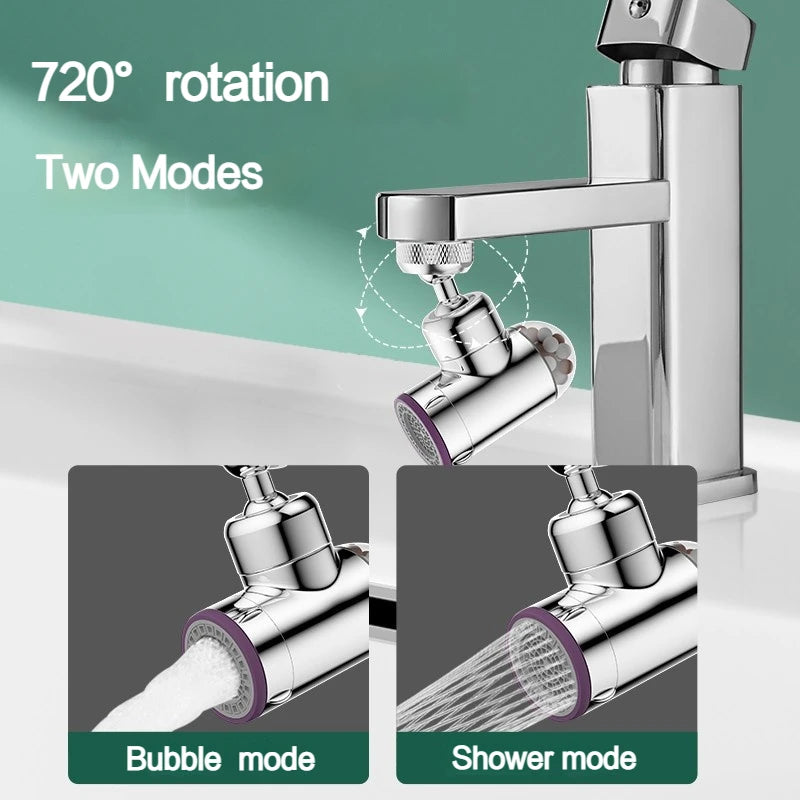 Extensor de Torneira de Rotação Universal - Rotação de 720 Graus