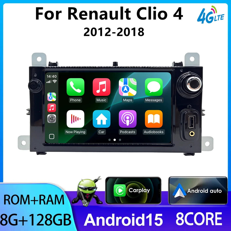 7-calowy radioodtwarzacz Android do Renault Clio 4 z bezprzewodowym CarPlay i nawigacją GPS