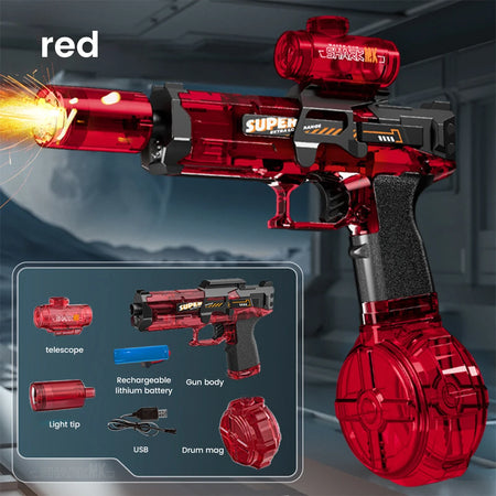 Electric Water Gun &ndash; Long Range Ultra Fast Ice Explosion 1PCS Red