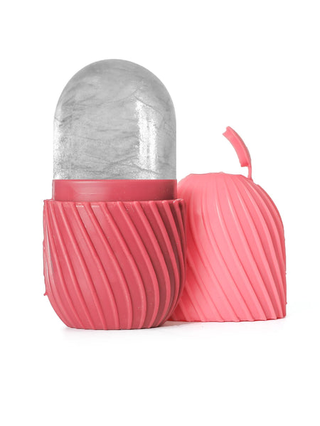 Ice Face Roller Beauty Massage Silicone Mold for Eye Puffiness &amp; Pore Reduction Crimson