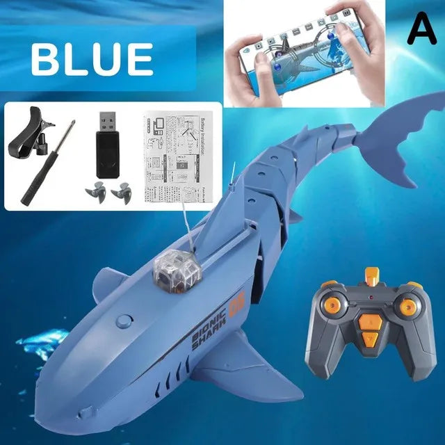 RC Submarine Boat Toy &ndash; 480p Underwater Camera blue App control