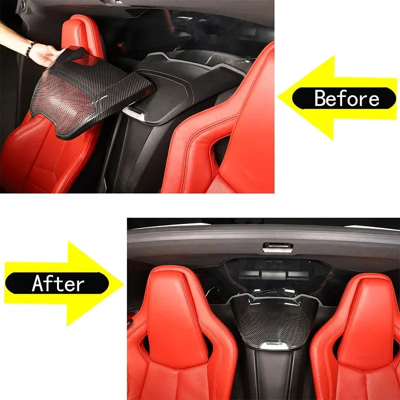 Chevrolet Corvette C8 Echt Carbon Fiber Achter Luidspreker Afwerking