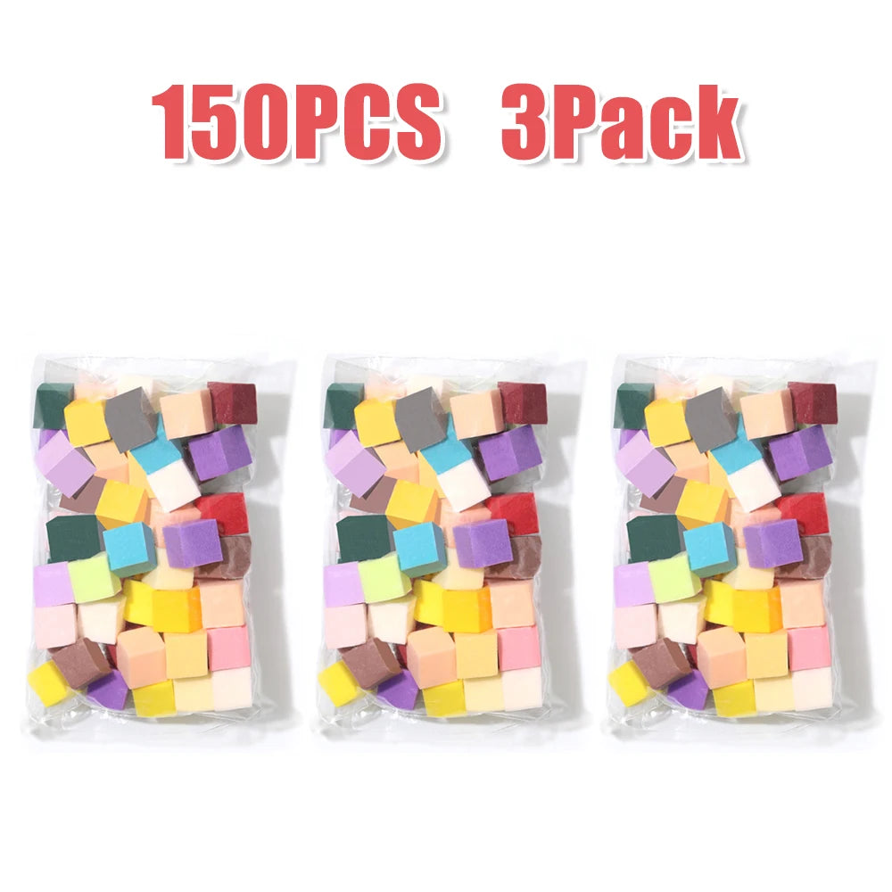 YIKOOLIN 50/200PCS Gradient Nail Sponge Set &ndash; Mini Sponges Color Sponge 150Pcs