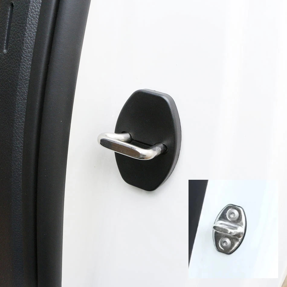 VW Passat Door Lock Protective Cover, 8 Pcs ABS Black
