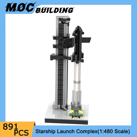 MOC High-Tech Space Starship Launch Complex Model Building Blocks 891PCS