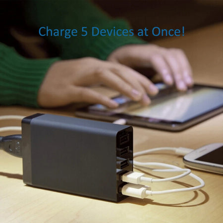 5 Ports USB Charger Desktop Station 40W &ndash; Fast Charge