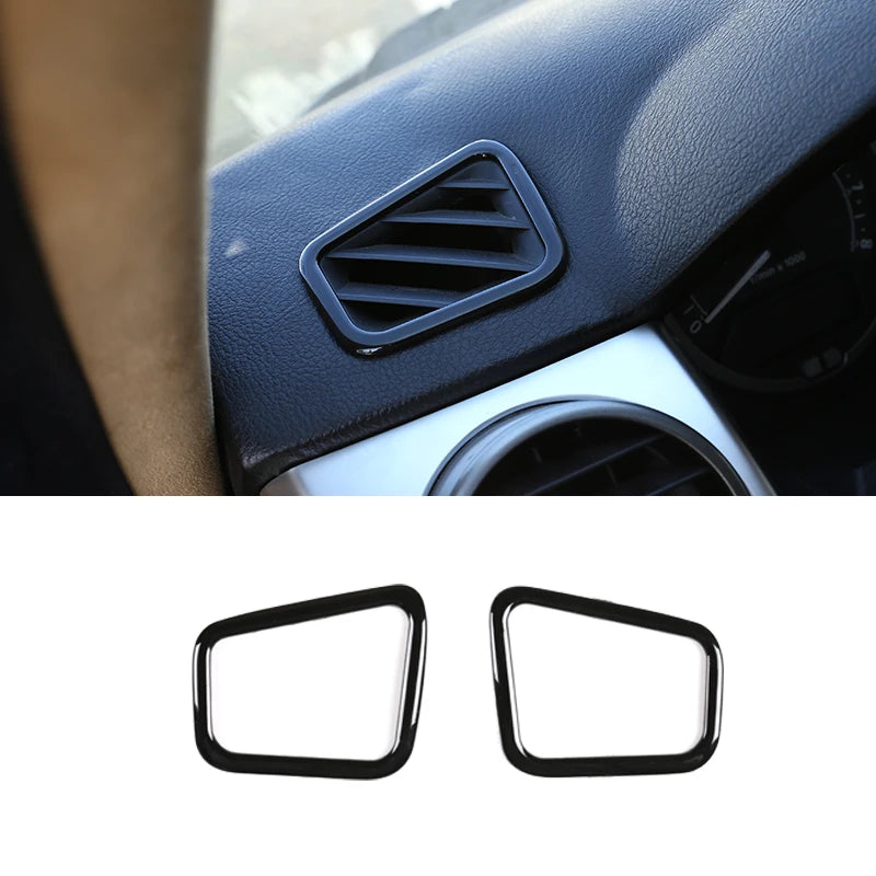 2 Peças ABS Moldura de Saída de Ar do Painel Preto Autocolante Para Land Rover Discovery 3 LR3 de 2004 a 2009