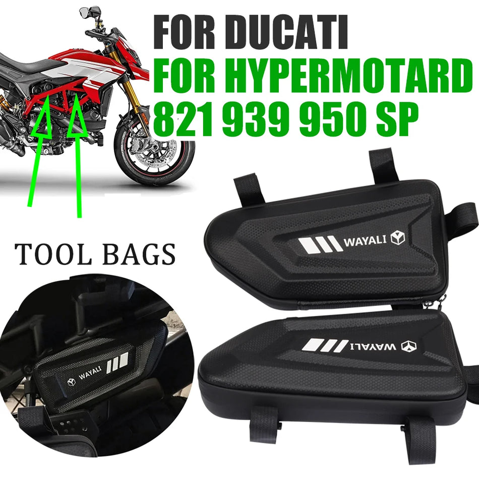 Ducati Hypermotard 821 939 950 SP Πλαϊνή Τσάντα Φέρινγκ Αποθήκευση Εργαλείων, Αδιάβροχο Νάιλον