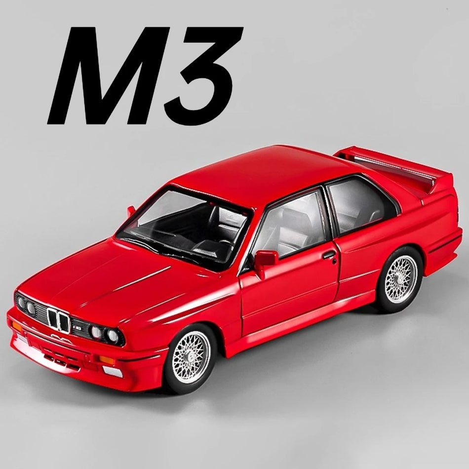1:24 Diecast zlitinski model avtomobila s svetlobo, zvokom, povlekom in odprtimi vrati