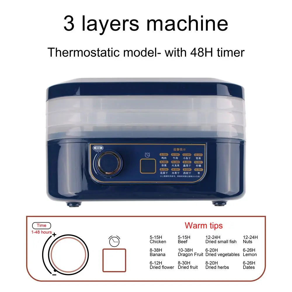 CUKYI Food Dehydrator &ndash; Adjustable Temperature Control Thermostatic model 1 / 220V