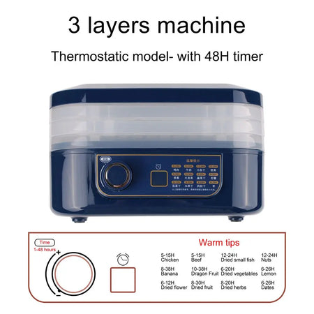 CUKYI Food Dehydrator &ndash; Adjustable Temperature Control Thermostatic model 1 / 220V