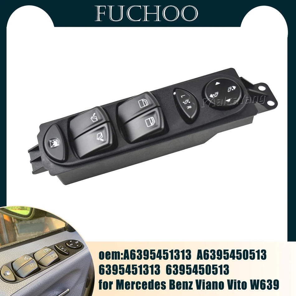 Interruptor Maestro de Ventana Eléctrica Frontal para Mercedes-Benz W639 Vito Viano