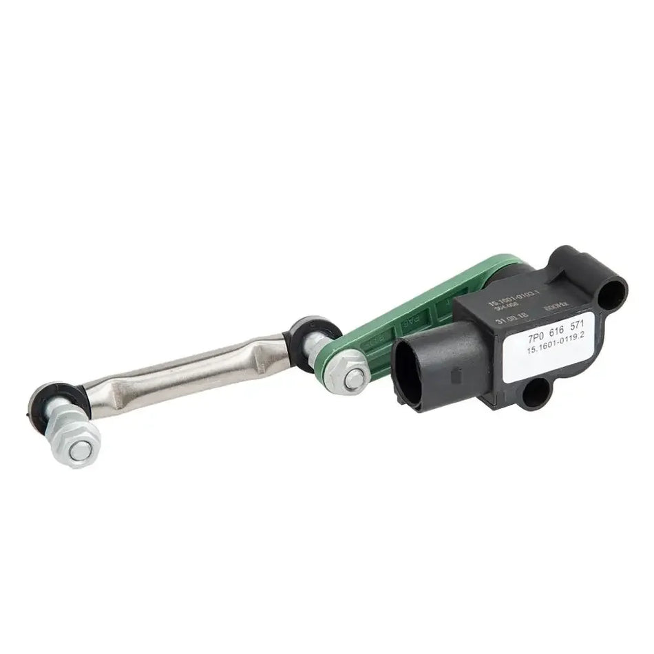 VW Touareg Rear Axle Headlight Level Sensor, GRP Housing, Genuine 7P0616571