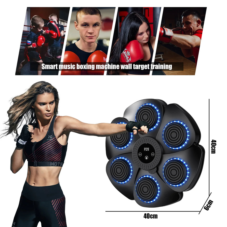 Smart Music Boxing Trainer With Led Lights And Auto Counter
