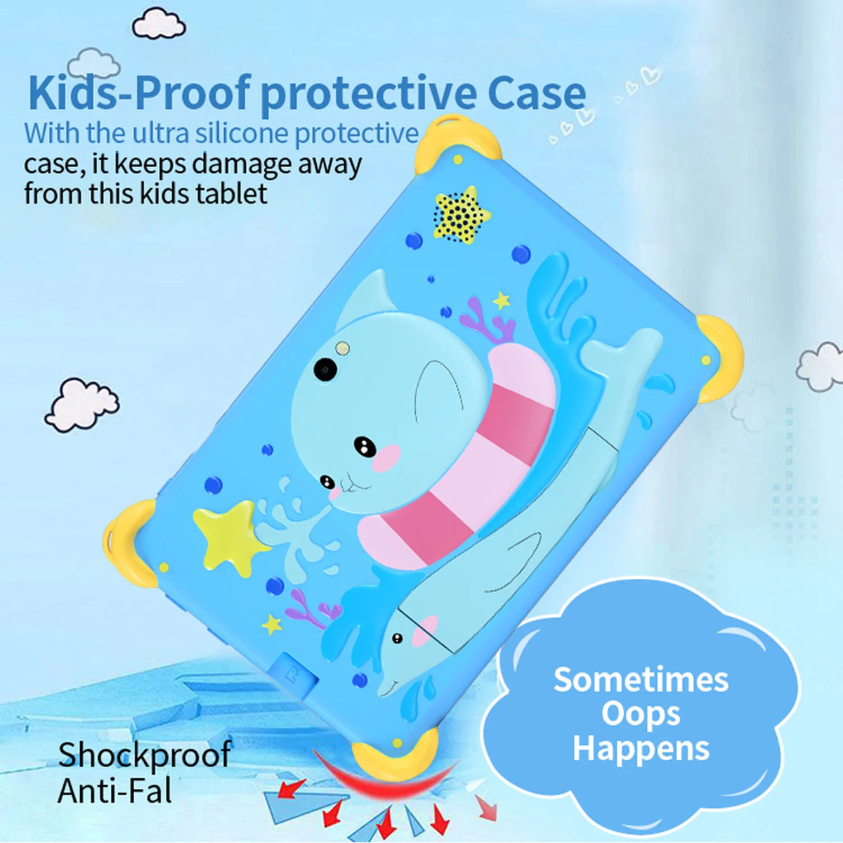 7 Inch 5G Kids Tablet Cartoon Pattern &ndash; Ultra Slim Case