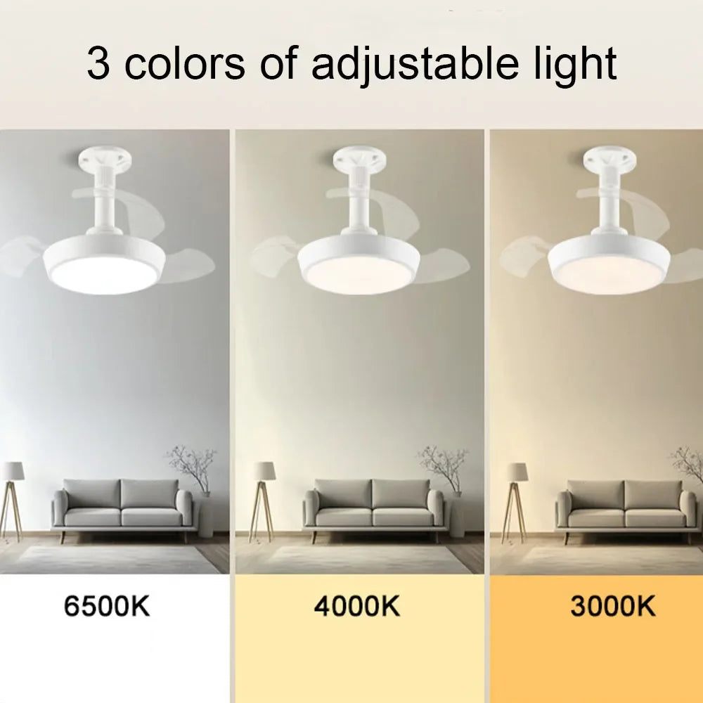 Ceiling Fan Light 48W - Three Lighting Modes And Quiet Motor