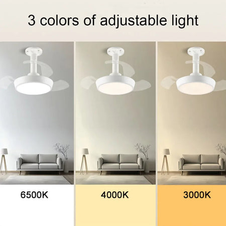 Ceiling Fan Light 48W - Three Lighting Modes And Quiet Motor