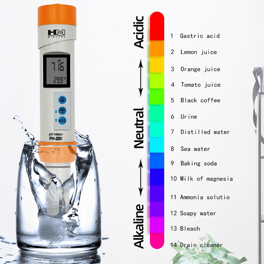 HM 2 3 4 in 1 PH Meter - All in One Water Quality Tester
