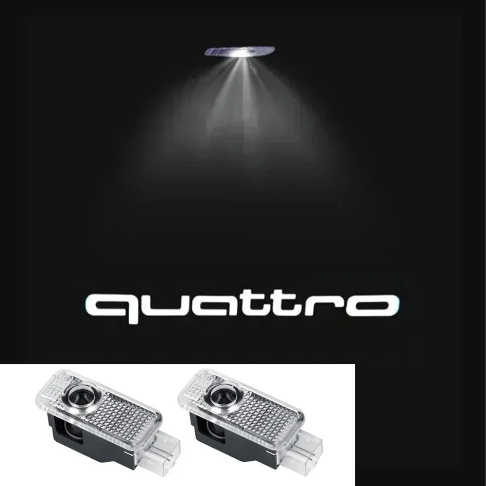 2pcs Audi Car Door Logo Projector Lights - HD Welcome Lamp 05
