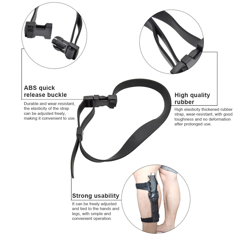Thickened Rubber Knife Straps - Lightweight, Anti-Scratch, Quick Release Snorkeling Belts
