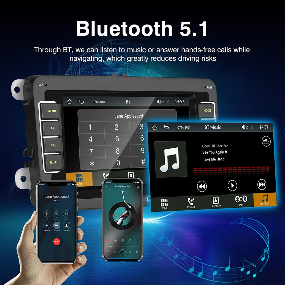 Ραδιόφωνο Αυτοκινήτου Volkswagen Golf 5 Android 13 Με Bluetooth GPS 7 Ίντσες