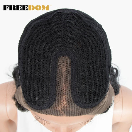 FREEDOM Ombre Blonde Body Wave Lace Front Wig with Bangs